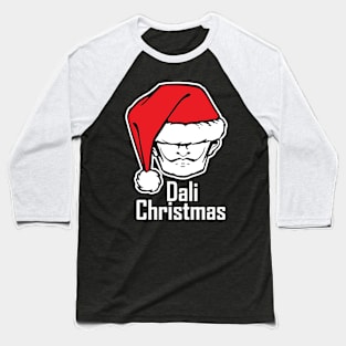 Dali Christmas - White Outlined Version Baseball T-Shirt